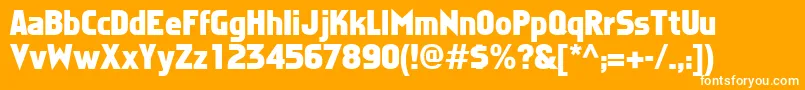 フォントFaktosBold – オレンジの背景に白い文字