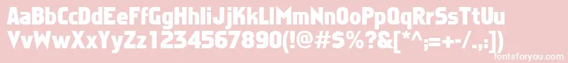 フォントFaktosBold – ピンクの背景に白い文字
