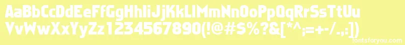 FaktosBold Font – White Fonts on Yellow Background
