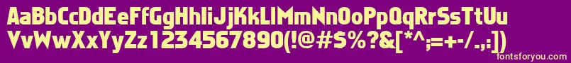 FaktosBold Font – Yellow Fonts on Purple Background