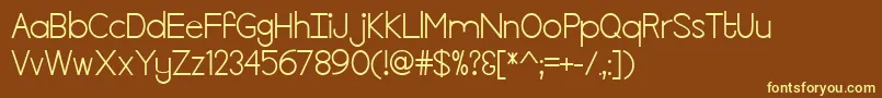 KillTheLights-fontti – keltaiset fontit ruskealla taustalla