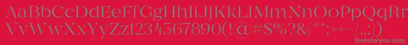MADE Coachella Thin PERSONAL USE Font – Gray Fonts on Red Background