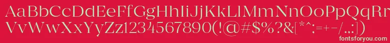 MADE Coachella Thin PERSONAL USE Font – Green Fonts on Red Background