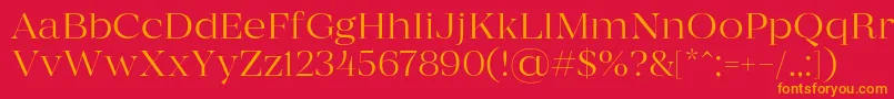MADE Coachella Thin PERSONAL USE Font – Orange Fonts on Red Background
