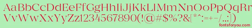 MADE Coachella Thin PERSONAL USE Font – Red Fonts on Green Background