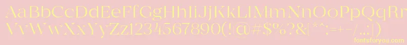 MADE Coachella Thin PERSONAL USE Font – Yellow Fonts on Pink Background