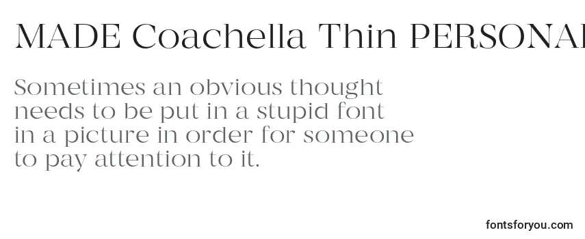Review of the MADE Coachella Thin PERSONAL USE Font