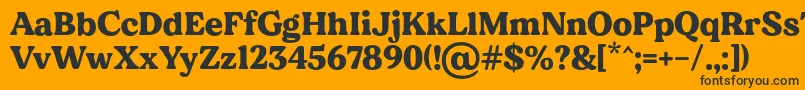 MADE Dillan PERSONAL USE Font – Black Fonts on Orange Background