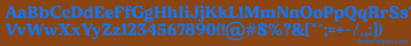 MADE Dillan PERSONAL USE Font – Blue Fonts on Brown Background