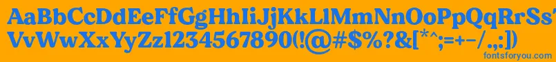 MADE Dillan PERSONAL USE Font – Blue Fonts on Orange Background