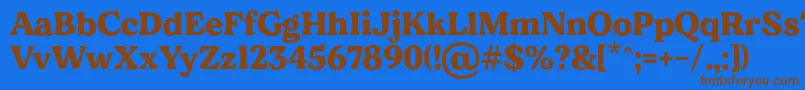 MADE Dillan PERSONAL USE Font – Brown Fonts on Blue Background