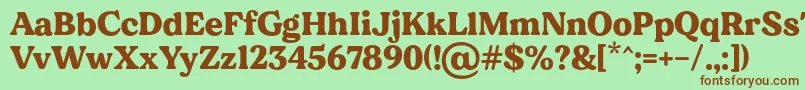 MADE Dillan PERSONAL USE Font – Brown Fonts on Green Background