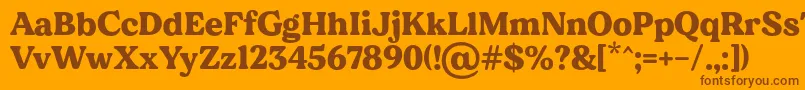 MADE Dillan PERSONAL USE Font – Brown Fonts on Orange Background