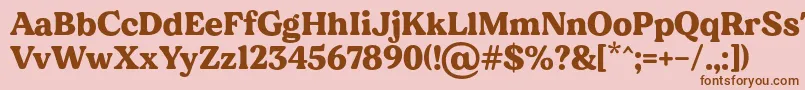 MADE Dillan PERSONAL USE Font – Brown Fonts on Pink Background