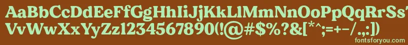 MADE Dillan PERSONAL USE Font – Green Fonts on Brown Background