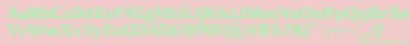 MADE Dillan PERSONAL USE Font – Green Fonts on Pink Background