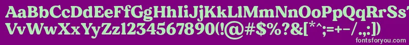 MADE Dillan PERSONAL USE Font – Green Fonts on Purple Background