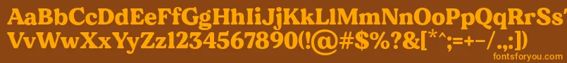 MADE Dillan PERSONAL USE Font – Orange Fonts on Brown Background