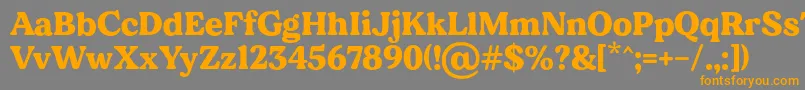 MADE Dillan PERSONAL USE-Schriftart – Orangefarbene Schriften auf grauem Hintergrund