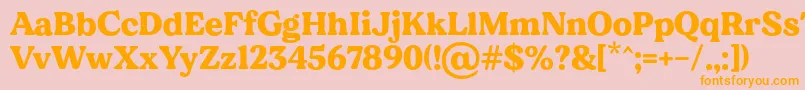 MADE Dillan PERSONAL USE Font – Orange Fonts on Pink Background
