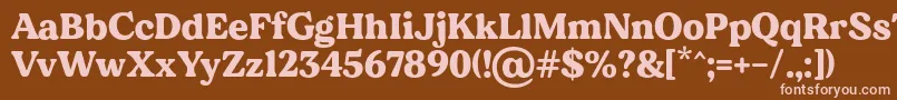 MADE Dillan PERSONAL USE Font – Pink Fonts on Brown Background