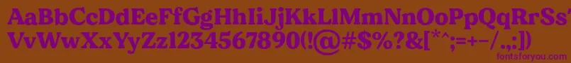 MADE Dillan PERSONAL USE-Schriftart – Violette Schriften auf braunem Hintergrund