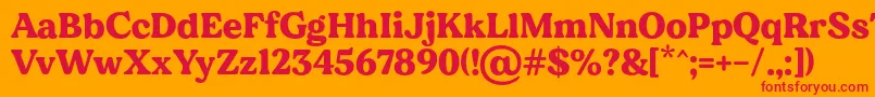 MADE Dillan PERSONAL USE-Schriftart – Rote Schriften auf orangefarbenem Hintergrund