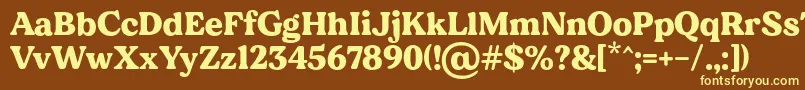 MADE Dillan PERSONAL USE Font – Yellow Fonts on Brown Background