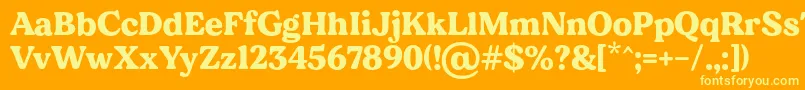 MADE Dillan PERSONAL USE Font – Yellow Fonts on Orange Background