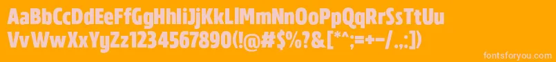MADE Florence Sans PERSONAL USE Font – Pink Fonts on Orange Background
