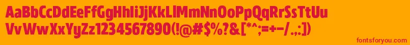 MADE Florence Sans PERSONAL USE Font – Red Fonts on Orange Background