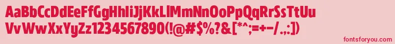 MADE Florence Sans PERSONAL USE Font – Red Fonts on Pink Background