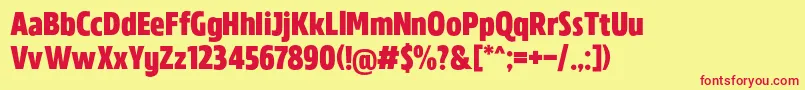 MADE Florence Sans PERSONAL USE Font – Red Fonts on Yellow Background