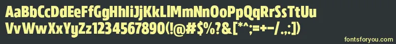 フォントMADE Florence Sans PERSONAL USE – 黒い背景に黄色の文字