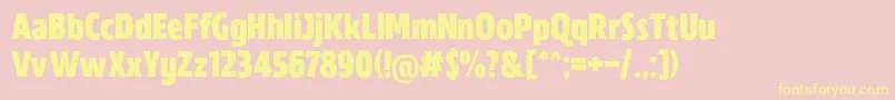 MADE Florence Sans PERSONAL USE Font – Yellow Fonts on Pink Background