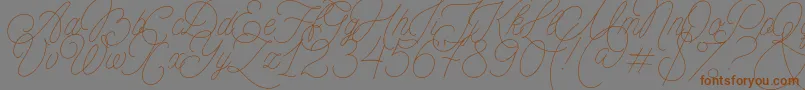 MADE Florence Script PERSONAL USE Font – Brown Fonts on Gray Background