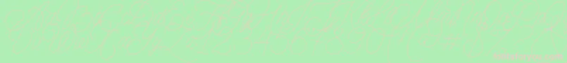 MADE Florence Script PERSONAL USE Font – Pink Fonts on Green Background