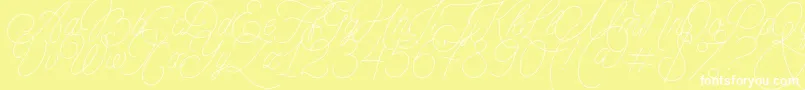 MADE Florence Script PERSONAL USE Font – White Fonts on Yellow Background