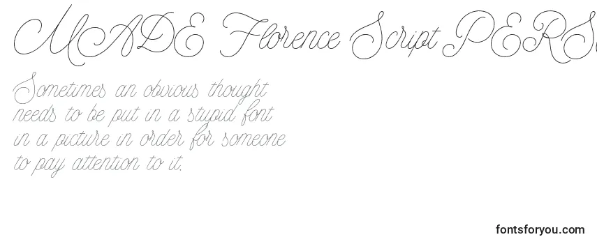 Шрифт MADE Florence Script PERSONAL USE