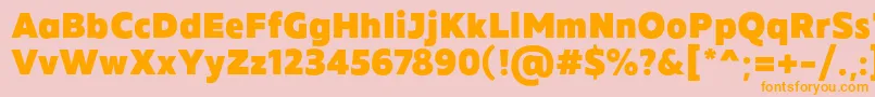 MADE Future X Black PERSONAL USE Font – Orange Fonts on Pink Background