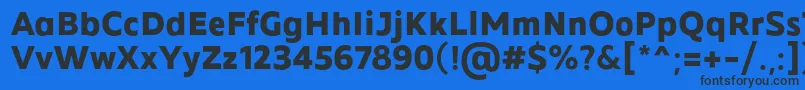 MADE Future X Bold PERSONAL USE-fontti – mustat fontit sinisellä taustalla