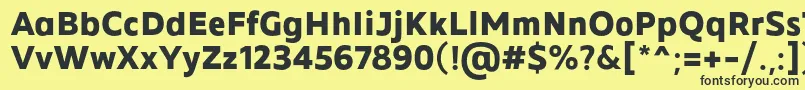Шрифт MADE Future X Bold PERSONAL USE – чёрные шрифты на жёлтом фоне