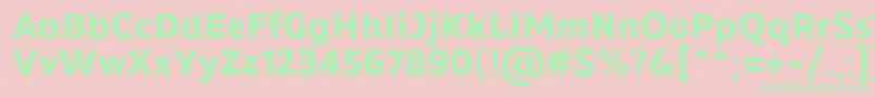 MADE Future X Bold PERSONAL USE Font – Green Fonts on Pink Background