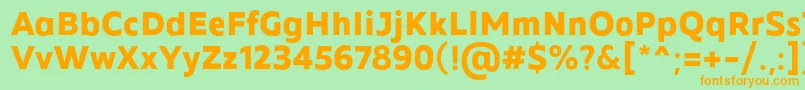 MADE Future X Bold PERSONAL USE Font – Orange Fonts on Green Background