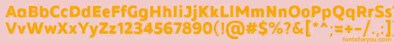 MADE Future X Bold PERSONAL USE Font – Orange Fonts on Pink Background