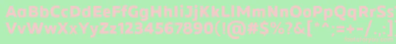 Fonte MADE Future X Bold PERSONAL USE – fontes rosa em um fundo verde