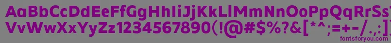 フォントMADE Future X Bold PERSONAL USE – 紫色のフォント、灰色の背景