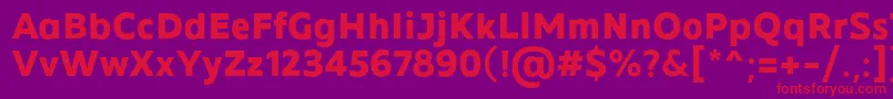 Czcionka MADE Future X Bold PERSONAL USE – czerwone czcionki na fioletowym tle