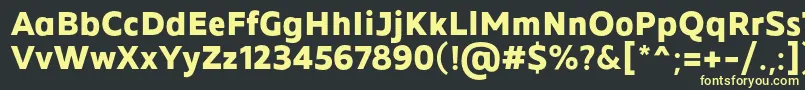 Lisätietoja MADE Future X Bold PERSONAL USE-fontista MADE Future X Bold PERSONAL USE-fontti – keltaiset fontit mustalla taustalla