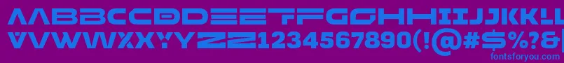 フォントMADE Future X HEADER Black PERSONAL USE – 紫色の背景に青い文字